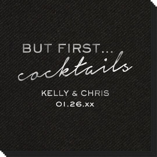 But First Cocktails Linen Like Napkins